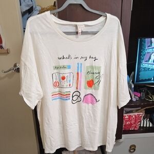 Women's White Graphic Tee